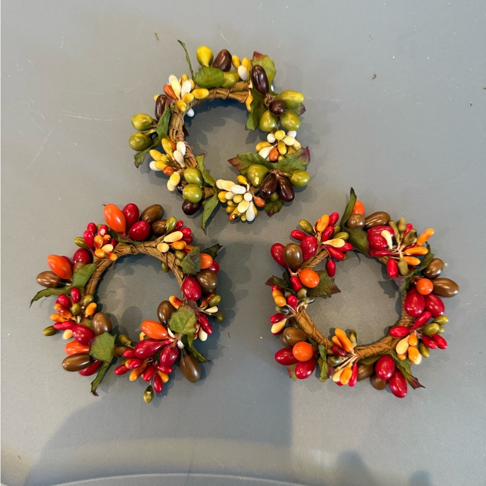 Hobby Lobby Autumn Berry Candle Rings - Multicolor